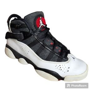 Nike Jordan 6 Rings Bg Boys 4 Youth 4y Black White 323419-012 Sneakers Shoes